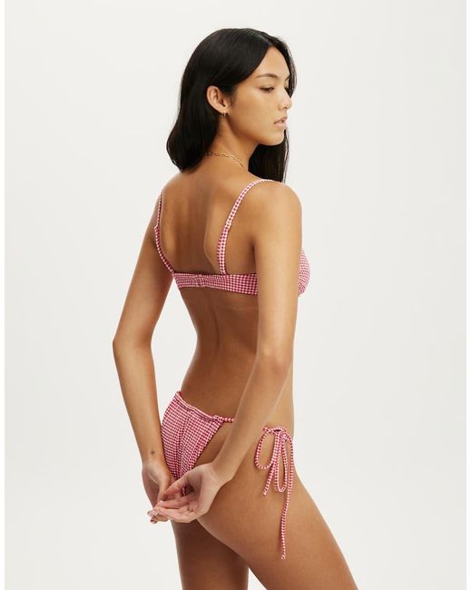 Cotton On Gathered Thin Strap Balconette Bikini Top