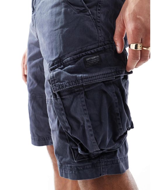 Superdry – core – cargo-shorts in Blue für Herren