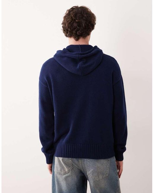 Polo Ralph Lauren Blue Knitted Hoodie for men