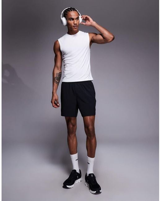 4505 Gray Shrunken Muscle Fit Cotton Tank With Quick Dry Finish for men