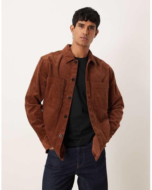 ARKET Brown Cord Over Shirt for men