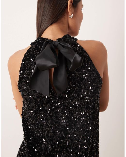 Vila Black – pailletten-minikleid