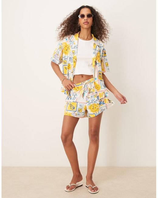 ASOS Multicolor Linen Look Shorts