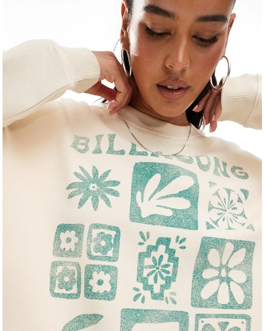 Billabong White – langärmliges sweatshirt