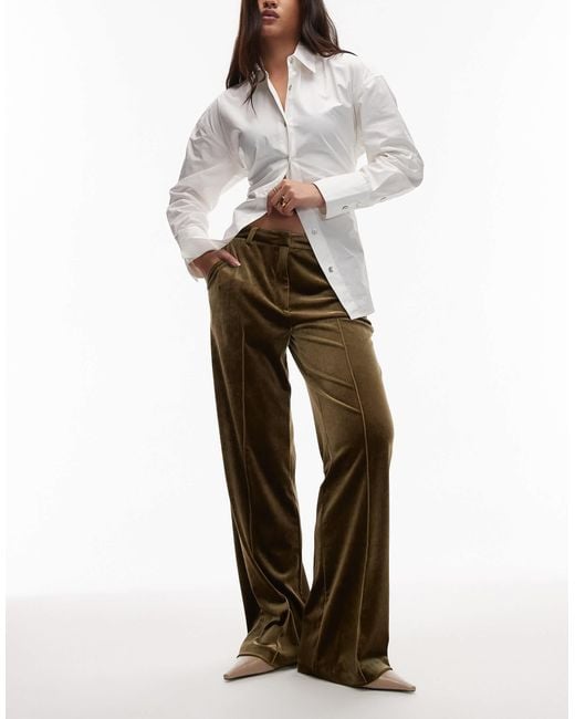 ASOS White Tailored Velvet Slim Straight Trousers