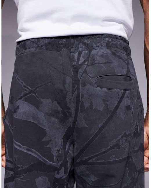 Liquor N Poker Blue Baggy Fit Camo Print Joggers for men