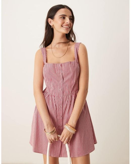 Glamorous Pink Milkmaid Corset Mini Dress