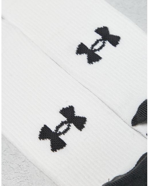 Under Armour – performance tech – 3er-pack crew-socken in White für Herren