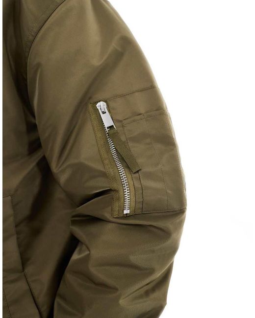 River Island Green Ma1 Bomber Jacket for men