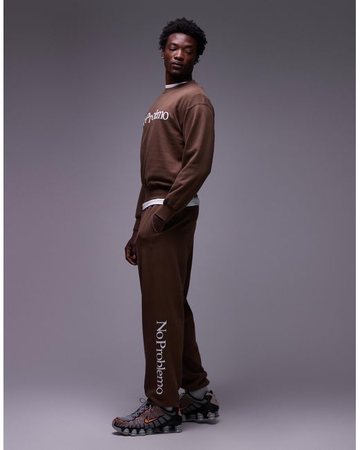 No Problemo – baumwoll-jogginghose in Brown für Herren