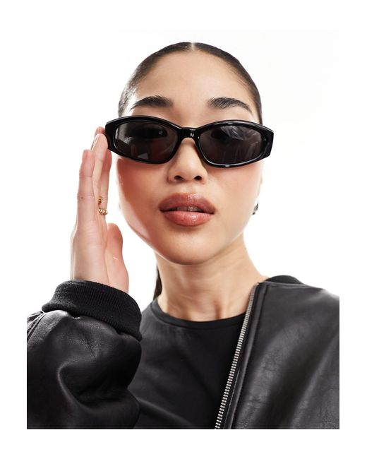 Weekday Black Slide Sleek Sunglasses