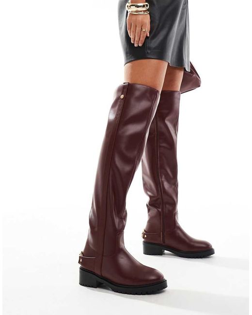 SIMMI Red Simmi London Gerald Over The Knee Boot