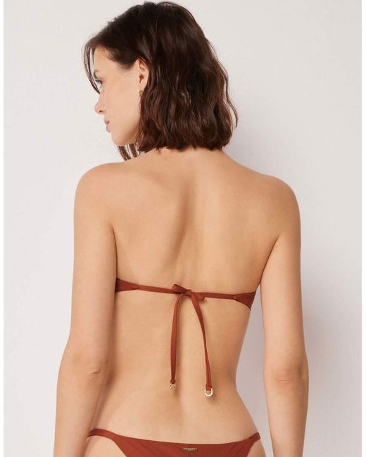 Calzedonia Brown Premium Fit Bandeau Bikini Top