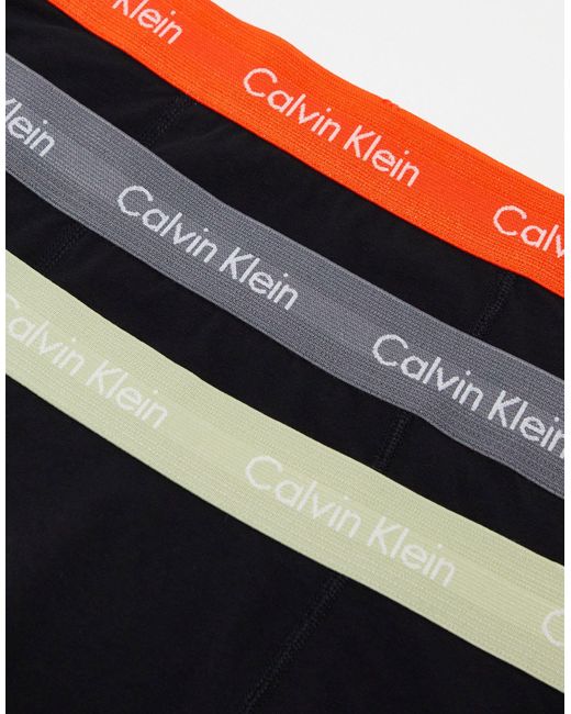 Calvin Klein – 3er-pack unterhosen aus baumwoll-stretch in Black für Herren