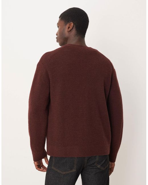 ARKET Purple Wool Cardigan With Button Front for men