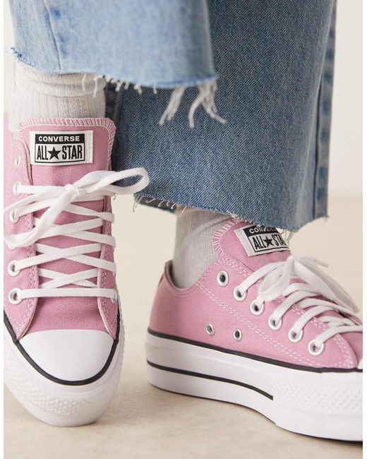 Zapatillas De Deporte Rosas Chuck Taylor All Star Lift Ox De Converse de color Blue