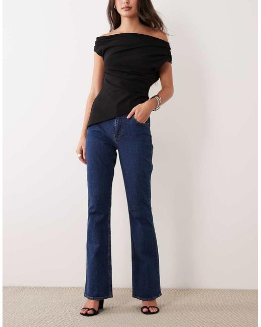 Abercrombie & Fitch Blue Ultra High Rise 90s Straight Leg Jeans