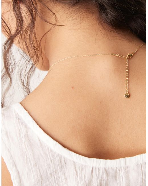 Orelia Brown – zarte halskette mit knotendesign und 18-karat-vergoldung
