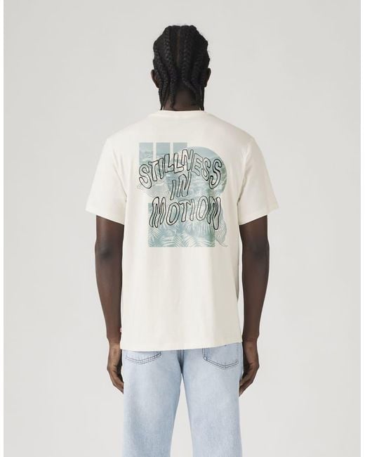 Levi's White Relaxed Fit Graphic T-Shirt for men