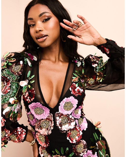 Sheer top dress floral