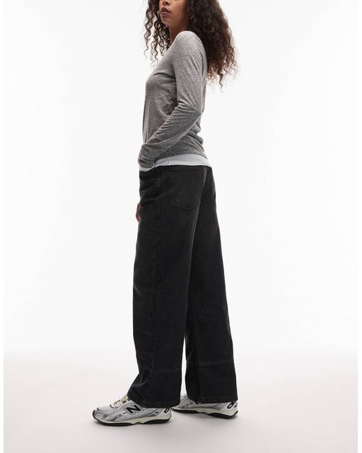 ASOS Gray Mid Rise Carpenter Jean