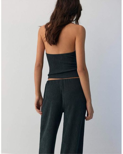 Top Allacciato Al Collo di Pull&Bear in Blue