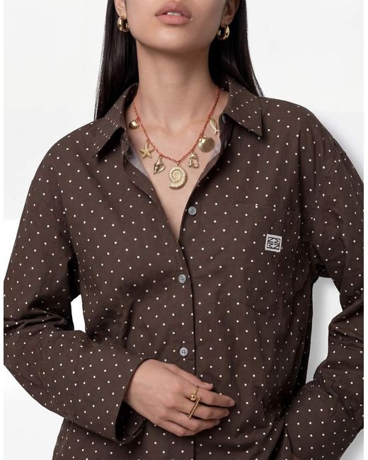 Noisy May Brown Oversized Shirt Co-ord