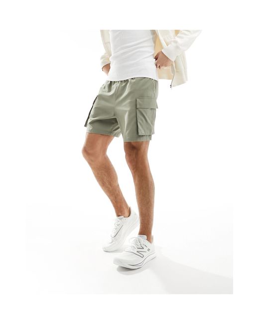 Pantalones cortos s deportivos con bolsillos cargo ASOS 4505 de hombre de color Gray