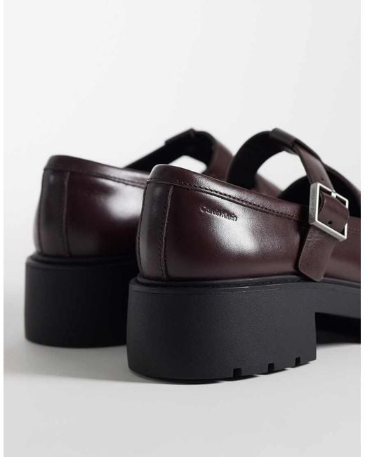 Calvin Klein Brown Chunky Leather Loafers