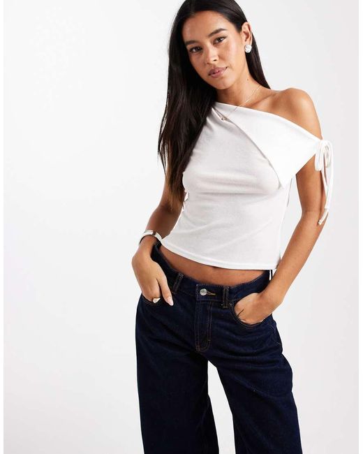 Miss Selfridge Blue Fold Down Tie Sidetop