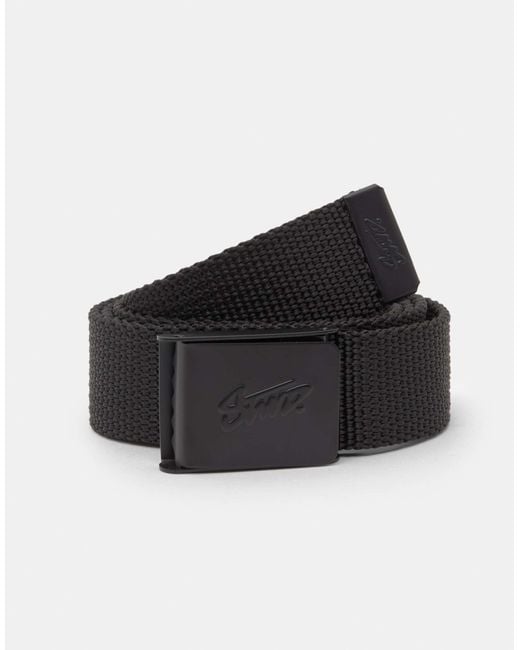 Pull&Bear – stoff-gürtel in Black für Herren
