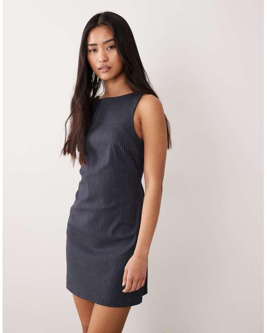 Miss Selfridge Blue Tailored Shift Dress