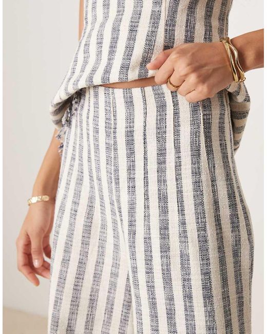 Pantalones De Sastre A De Bouclé De (Parte De Un Conjunto) ASOS de color Natural