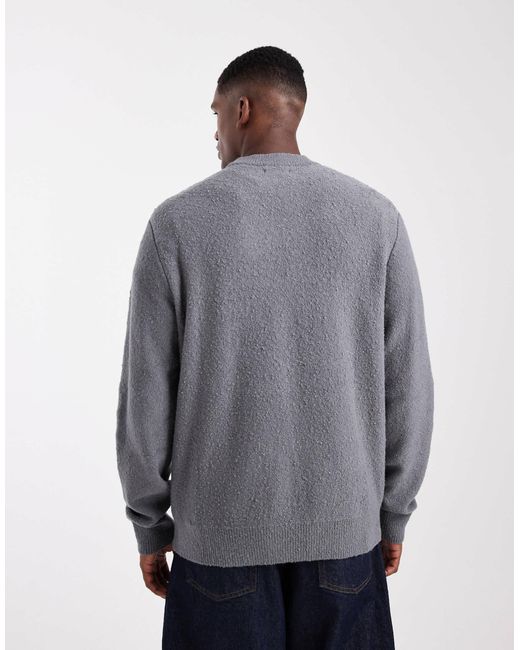 Pull en maille bouclée Jack & Jones pour homme en coloris Gray