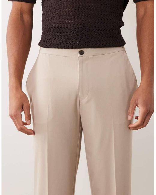 ASOS Natural Flexmaxtm Smart Straight Pants for men