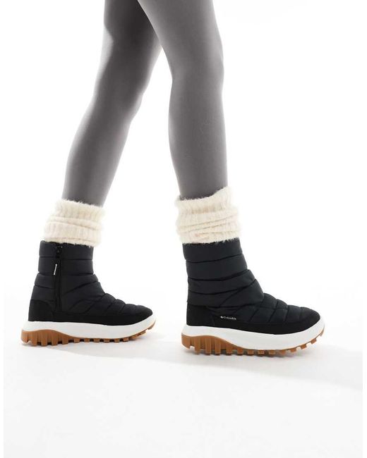 Columbia Black Snowtrot Mid Snow Boots