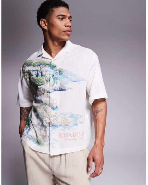 ASOS – kastiges oversize-hemd in Gray für Herren