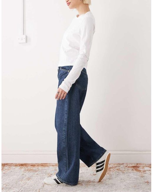 Monki Blue Wide Leg Jeans