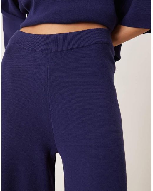ASOS Blue Knitted Compact Trouser Co-ord