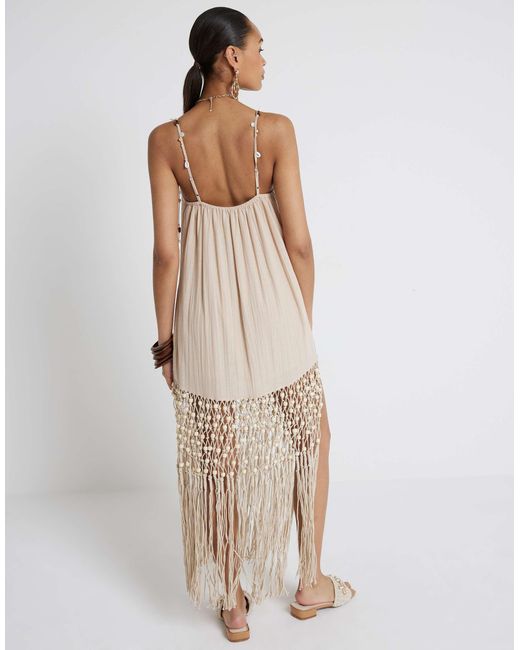 River Island Natural – strandkleid