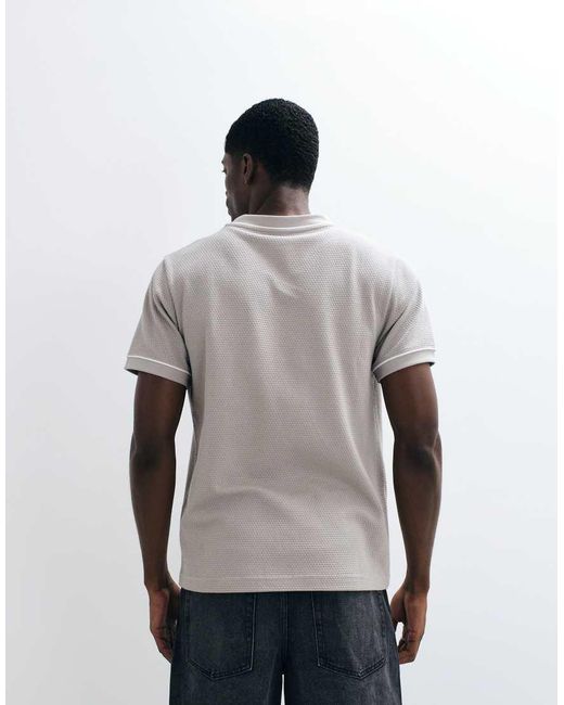 ASOS Gray Regular Fit T-shirt With Contrast Stitch for men