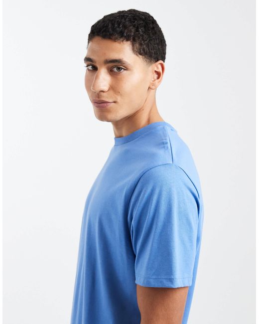 ASOS – basic-t-shirt in Blue für Herren