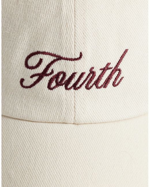 4th & Reckless White 'fourth' Logo Cap