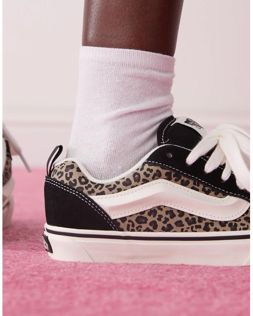 Knu skool - baskets à semelle chunky - et léopard Vans en coloris Pink