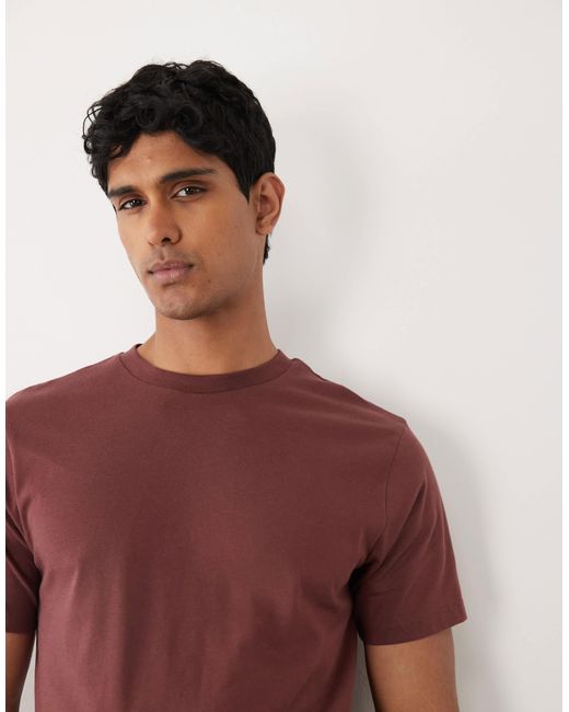 ASOS – basic-t-shirt in Red für Herren