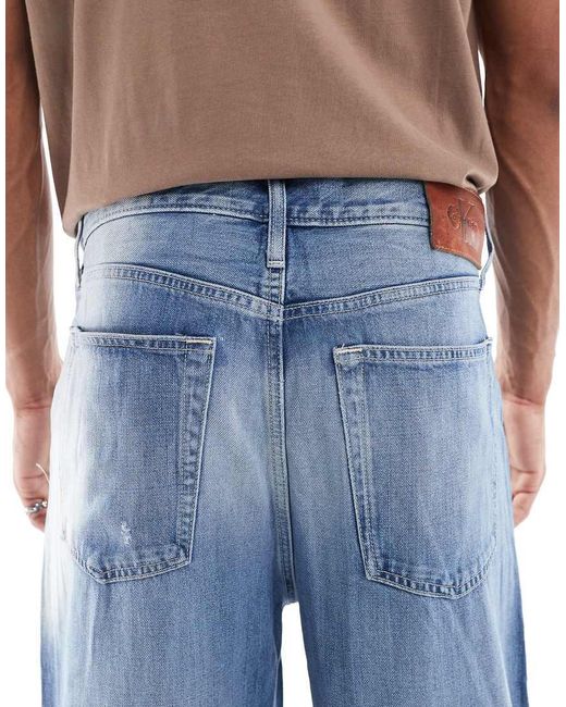 Calvin Klein Blue baggy Jeans for men