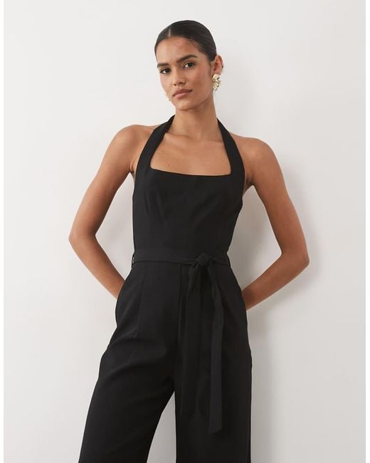 Mango Black Halterneck Jumpsuit