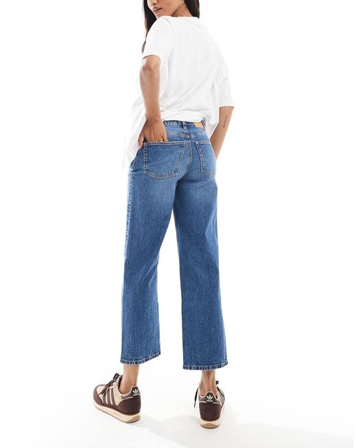 ASOS Blue Asos Design Maternity Comfort Stretch Straight Leg Jeans