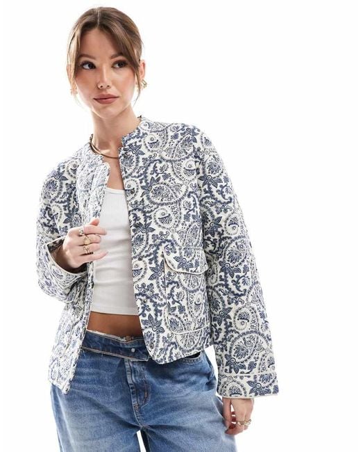 ONLY Blue Quilted Jacket