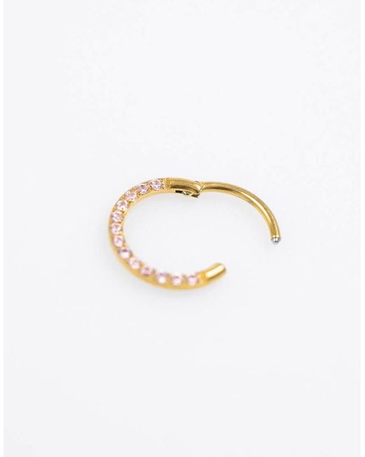 Lovisa White Plated Surgical Steel Cubic Zirconia Clicker Earring 8Mm